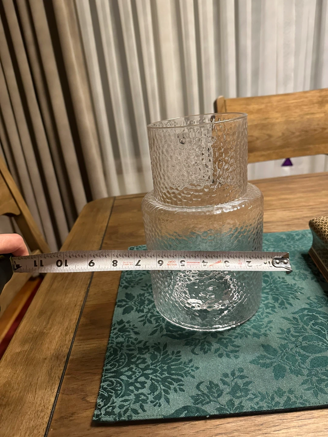 Textured Clear Glass Vase - photo 4