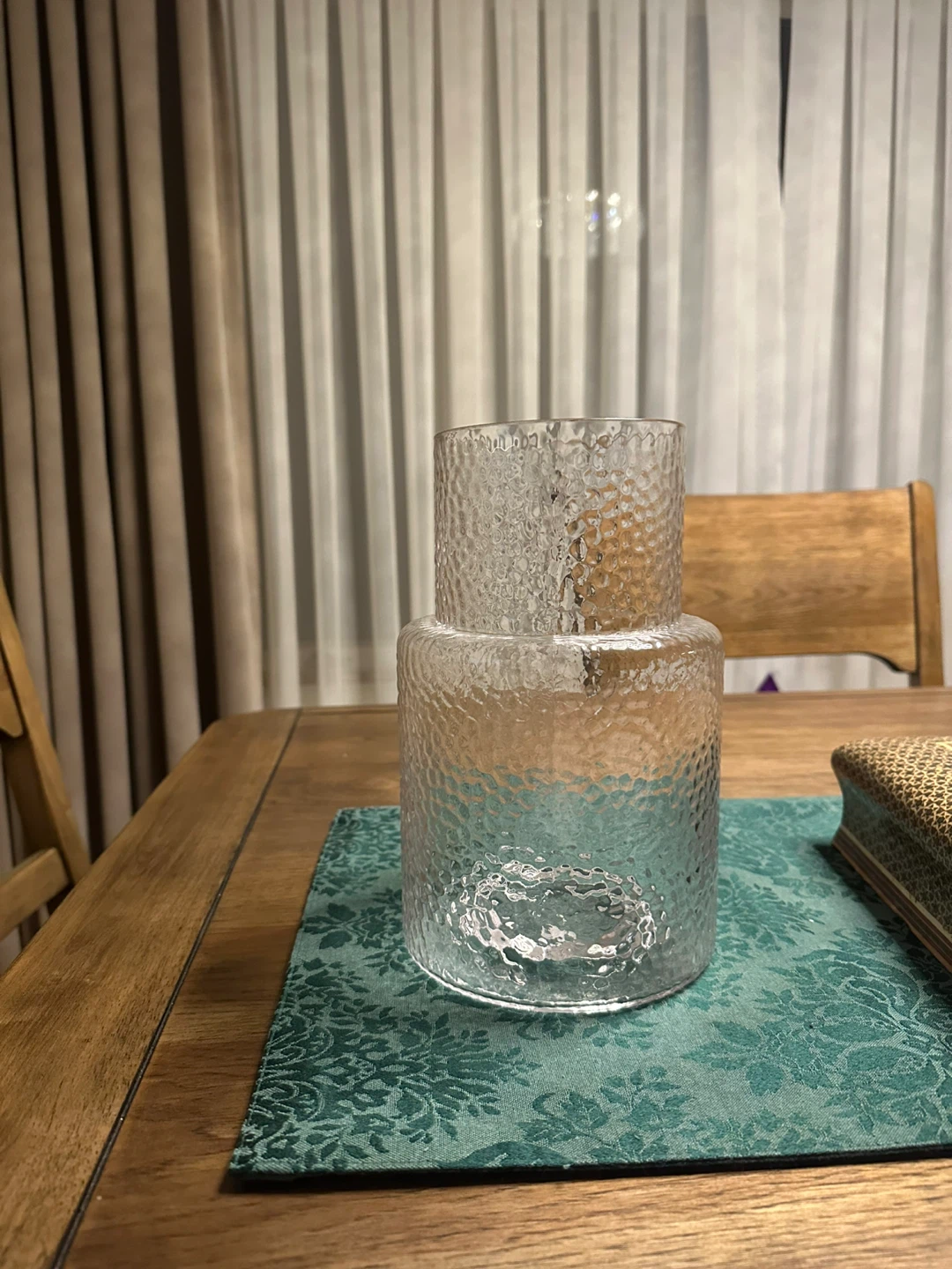 Textured Clear Glass Vase - photo 5