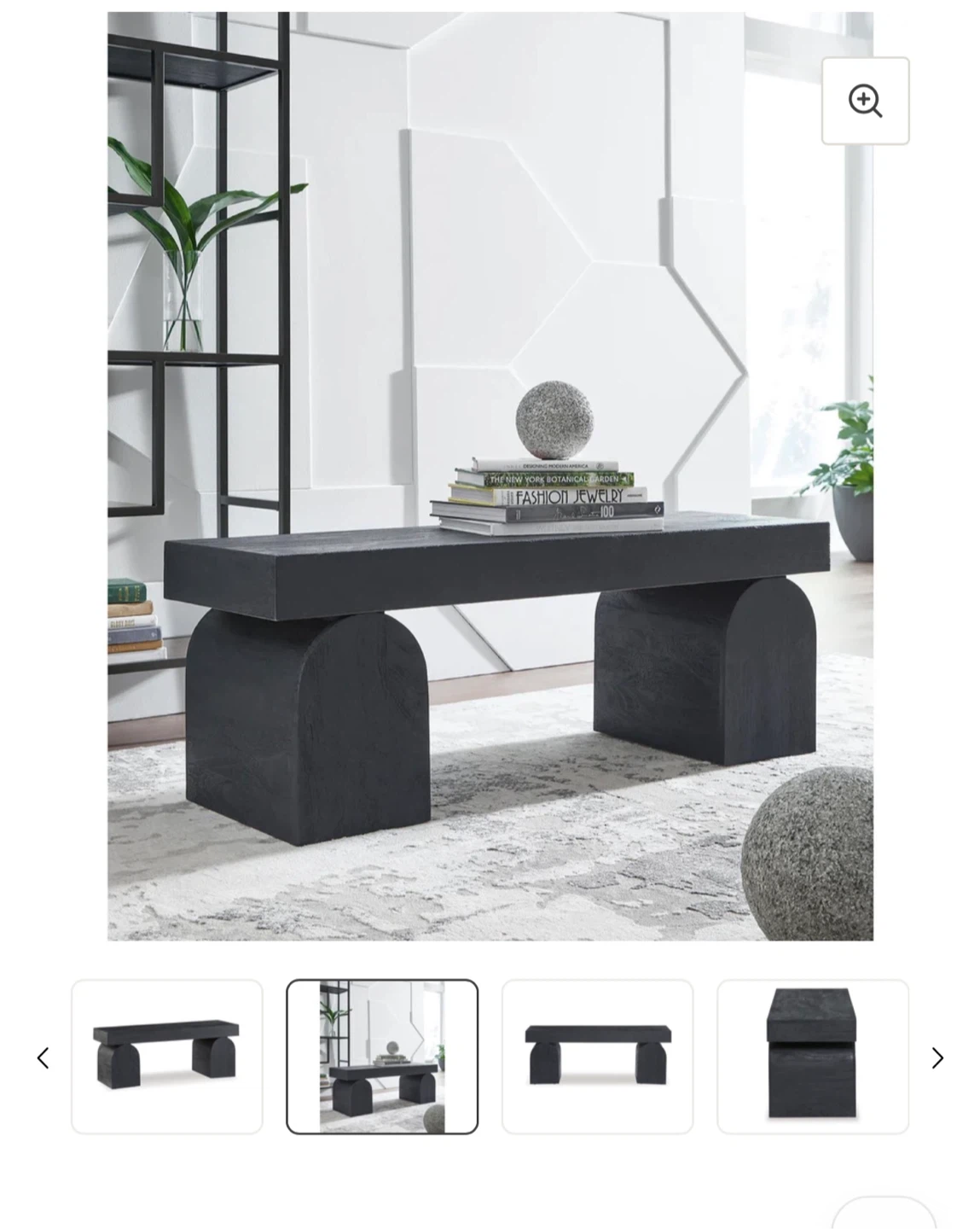 Canvas + Loft Holgove Accent Bench - Black - photo 2