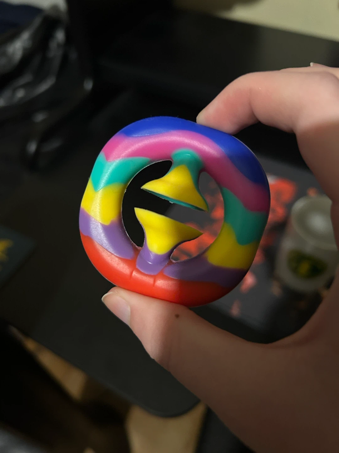 Multi-coloured Silicone Hand Exerciser/fidget toy