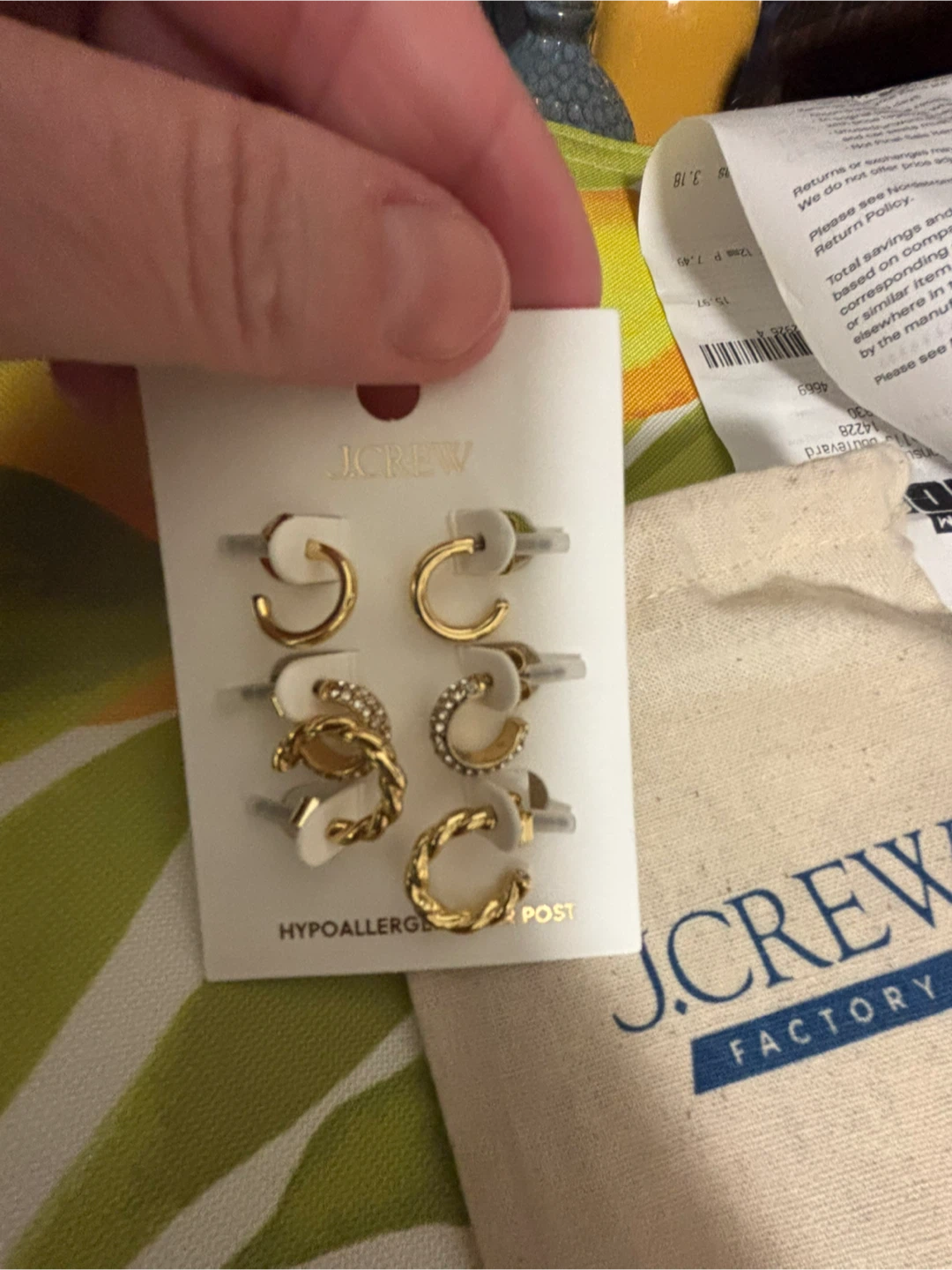 J.CREW Hoop Earrings Set