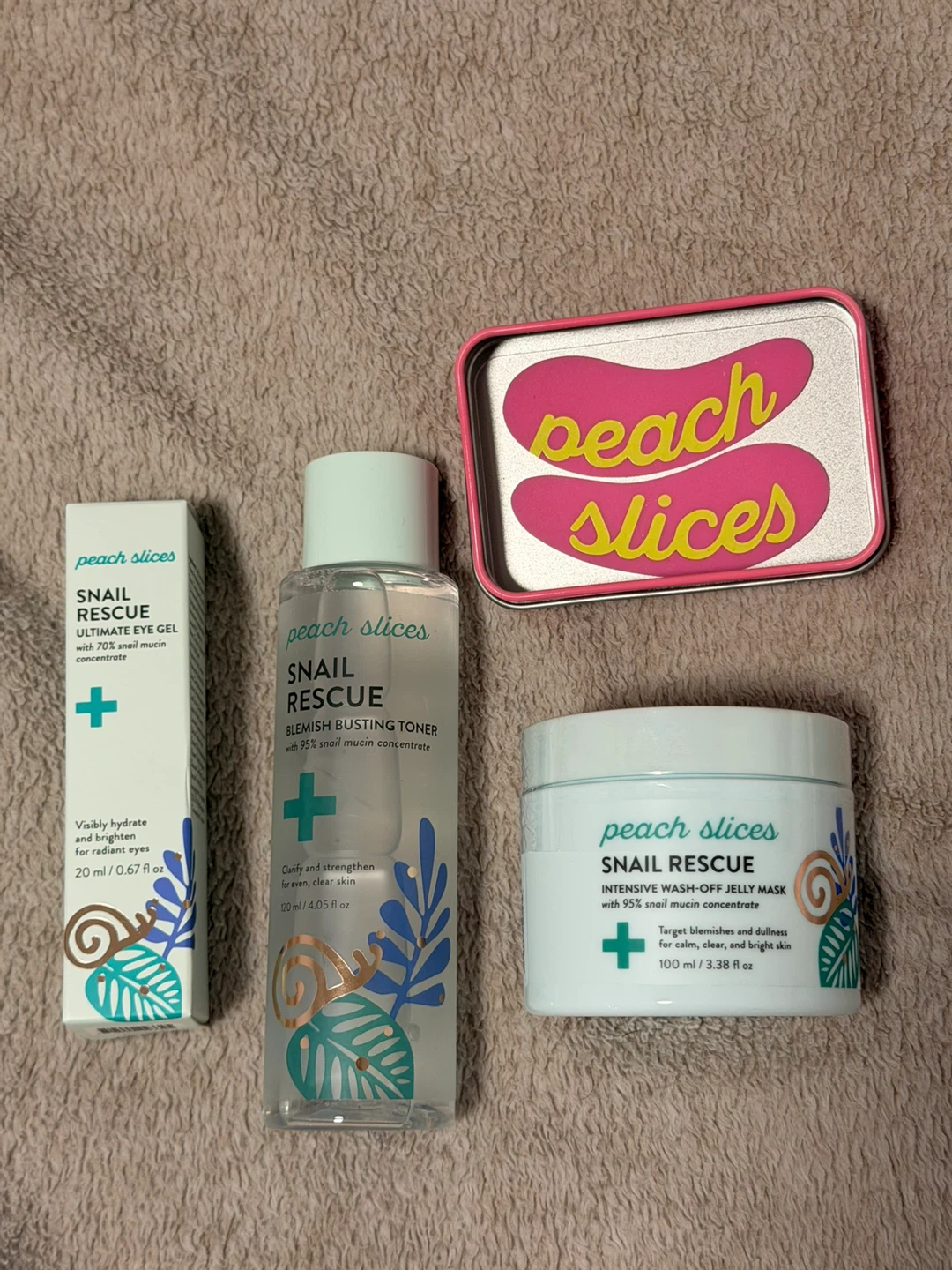 Peach Slices Snail Rescue Skincare Set