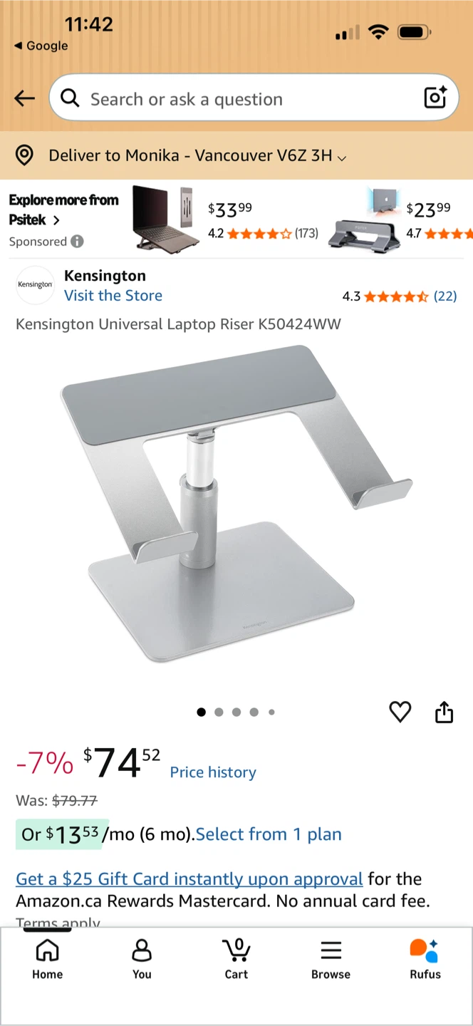 Kensington Universal Laptop Riser - photo 2