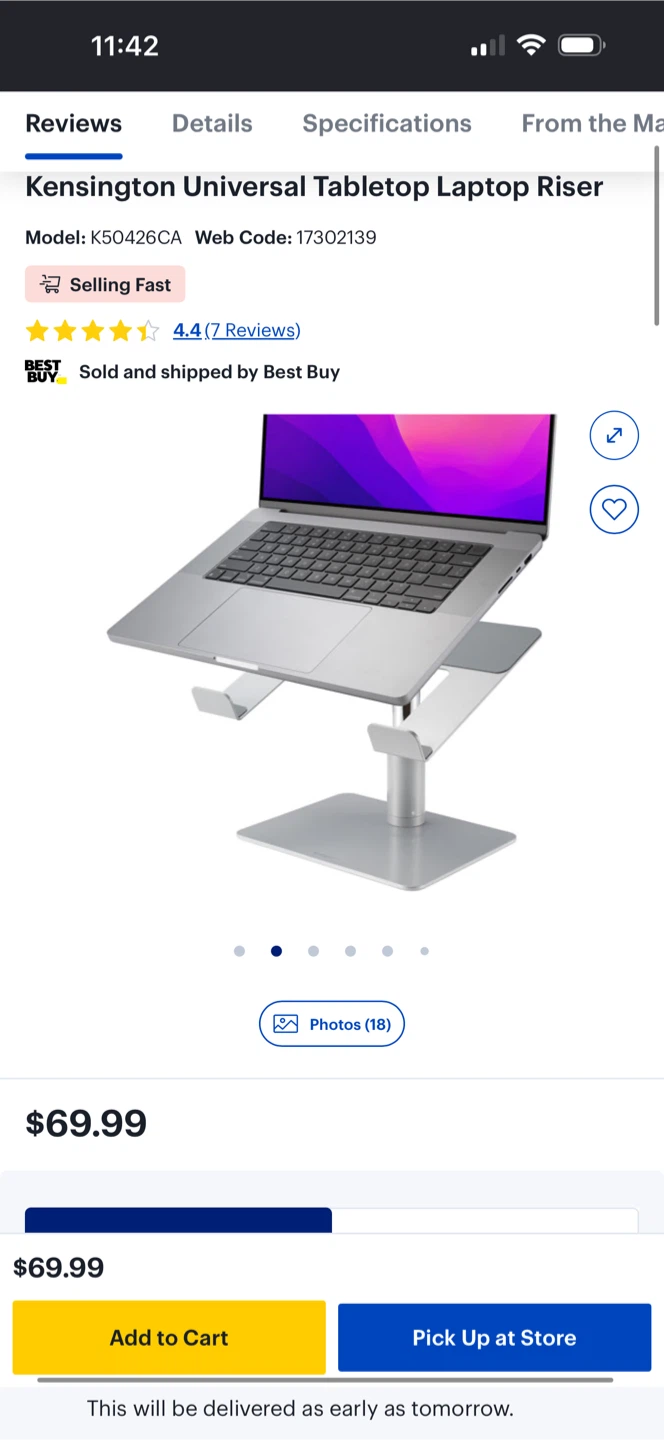 Kensington Universal Laptop Riser - photo 3