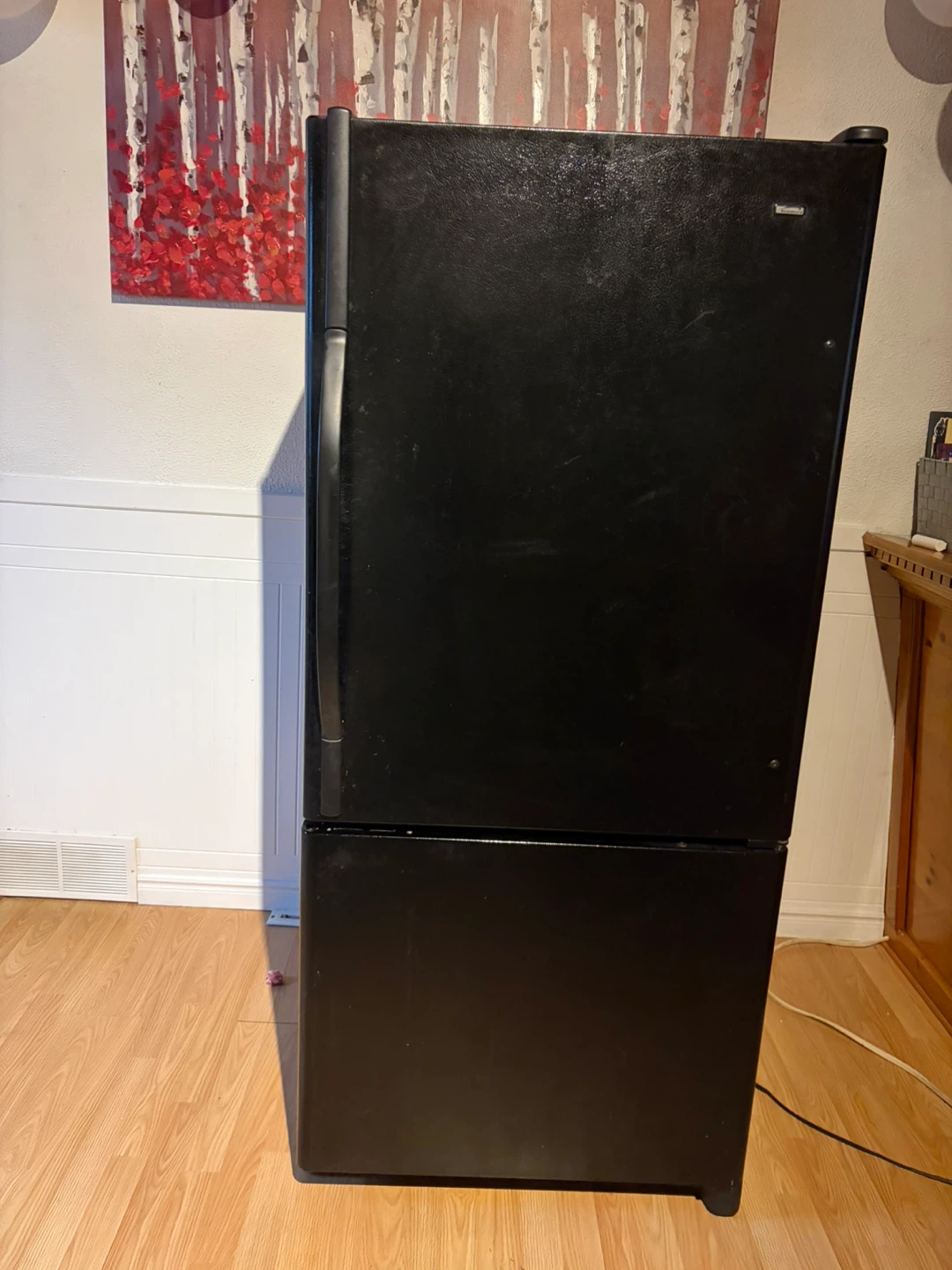 Black Bottom-Freezer Refrigerator