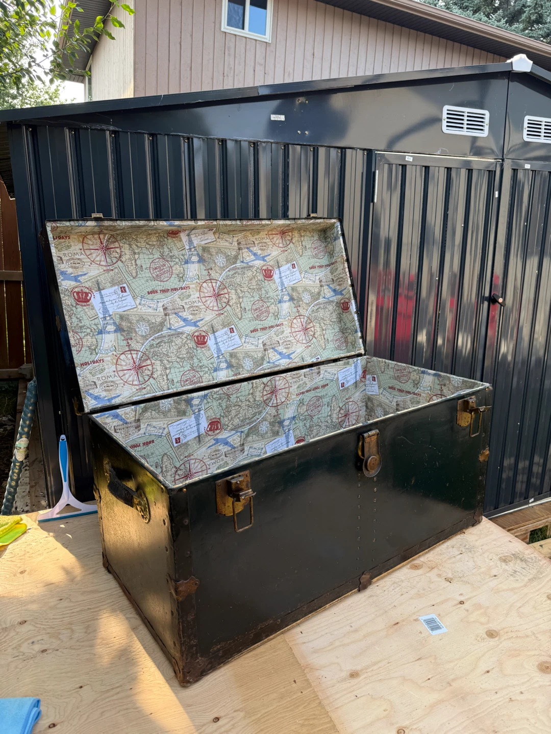 Vintage 1930s Travel Storage Trunk