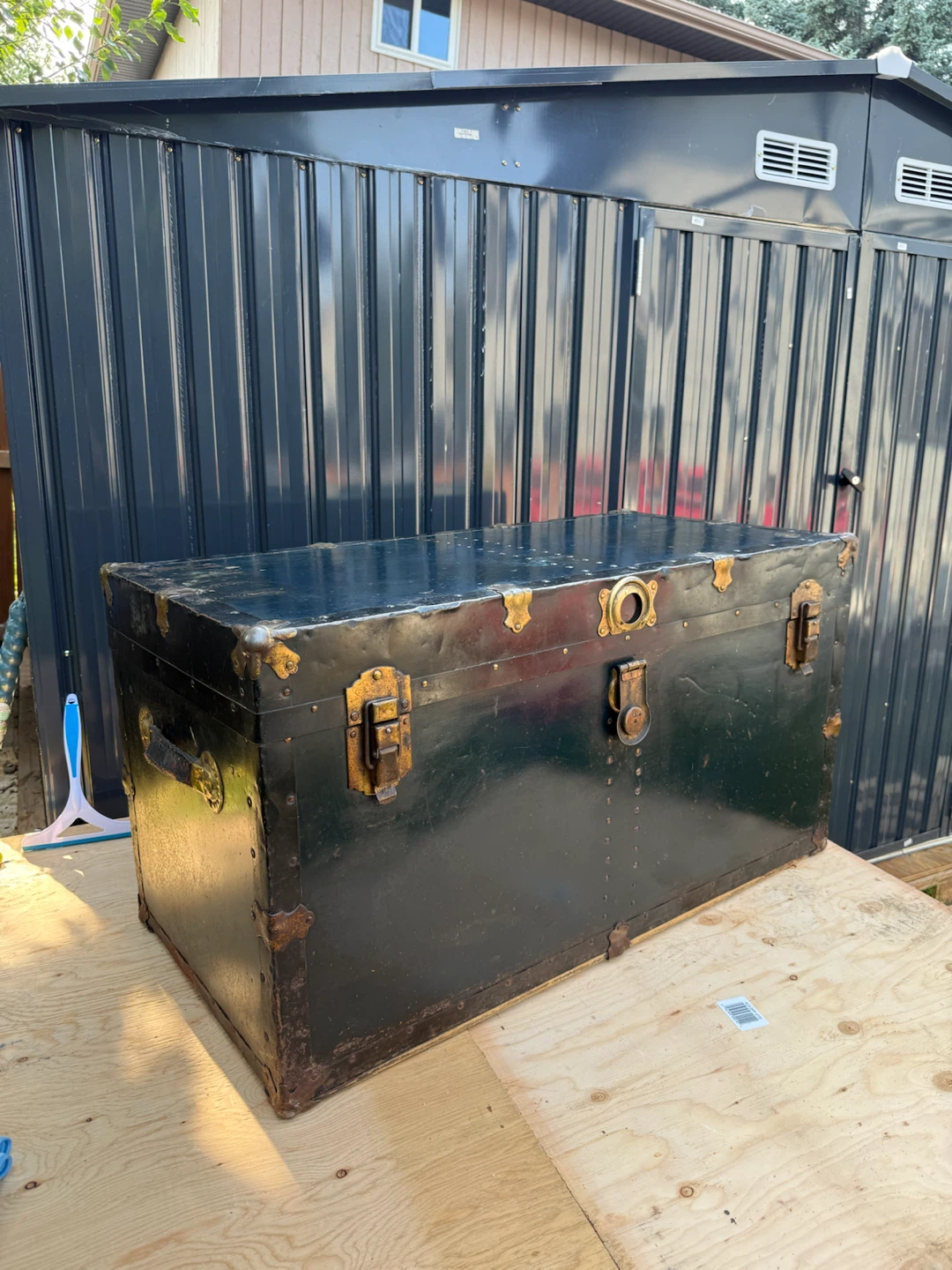 Vintage 1930s Travel Storage Trunk - photo 2