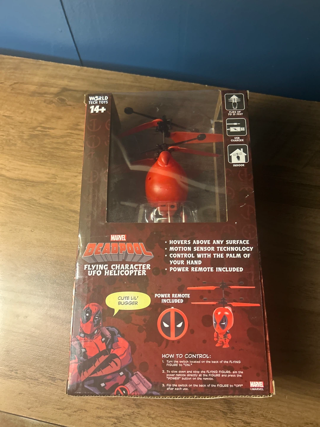 Marvel Deadpool Flying Character UFO Helicopter Toy - photo 2