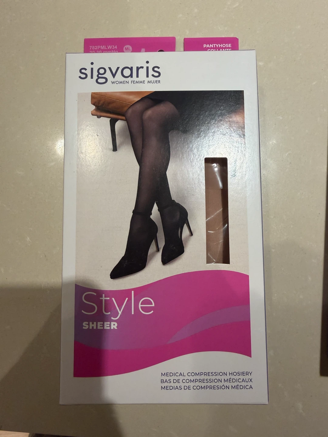 4 Pairs Sigvaris Style Sheer Medical Compression Stockings