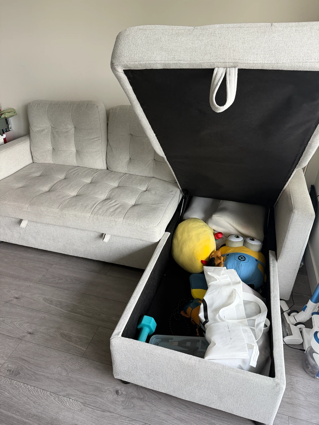 Grey Sectional Sofa with Storage - photo 2