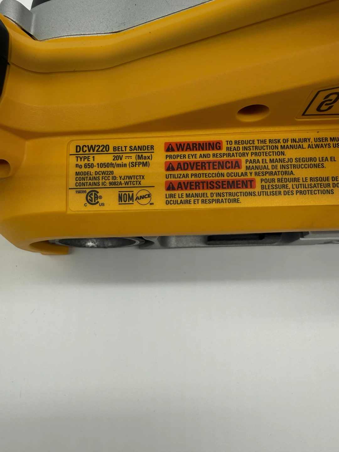 DEWALT 20V MAX XR Brushless Cordless Belt Sander Model DCW220 - photo 4
