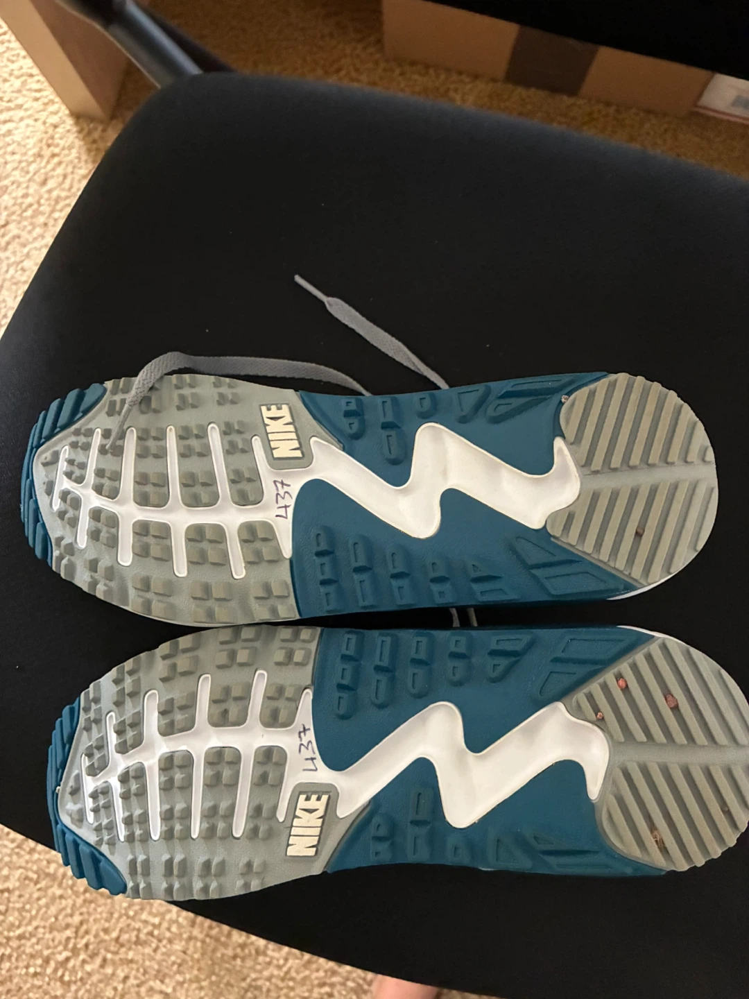 Nike Air Max 90 Golf Shoes Gray Blue - photo 3