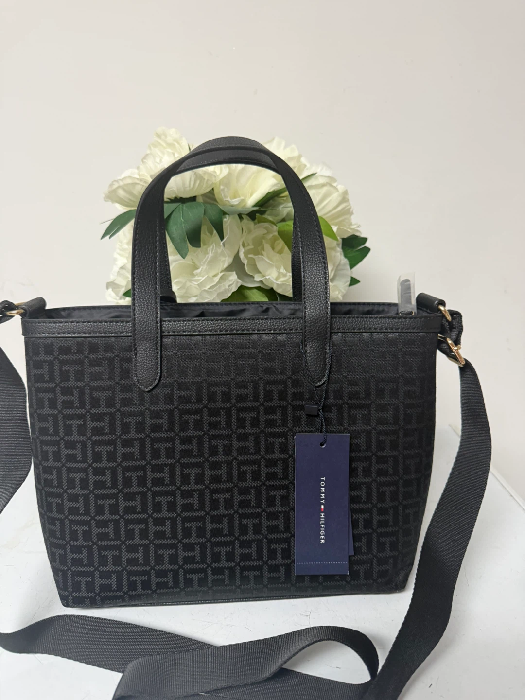 Tommy Hilfiger Black Monogram Tote Bag - photo 2