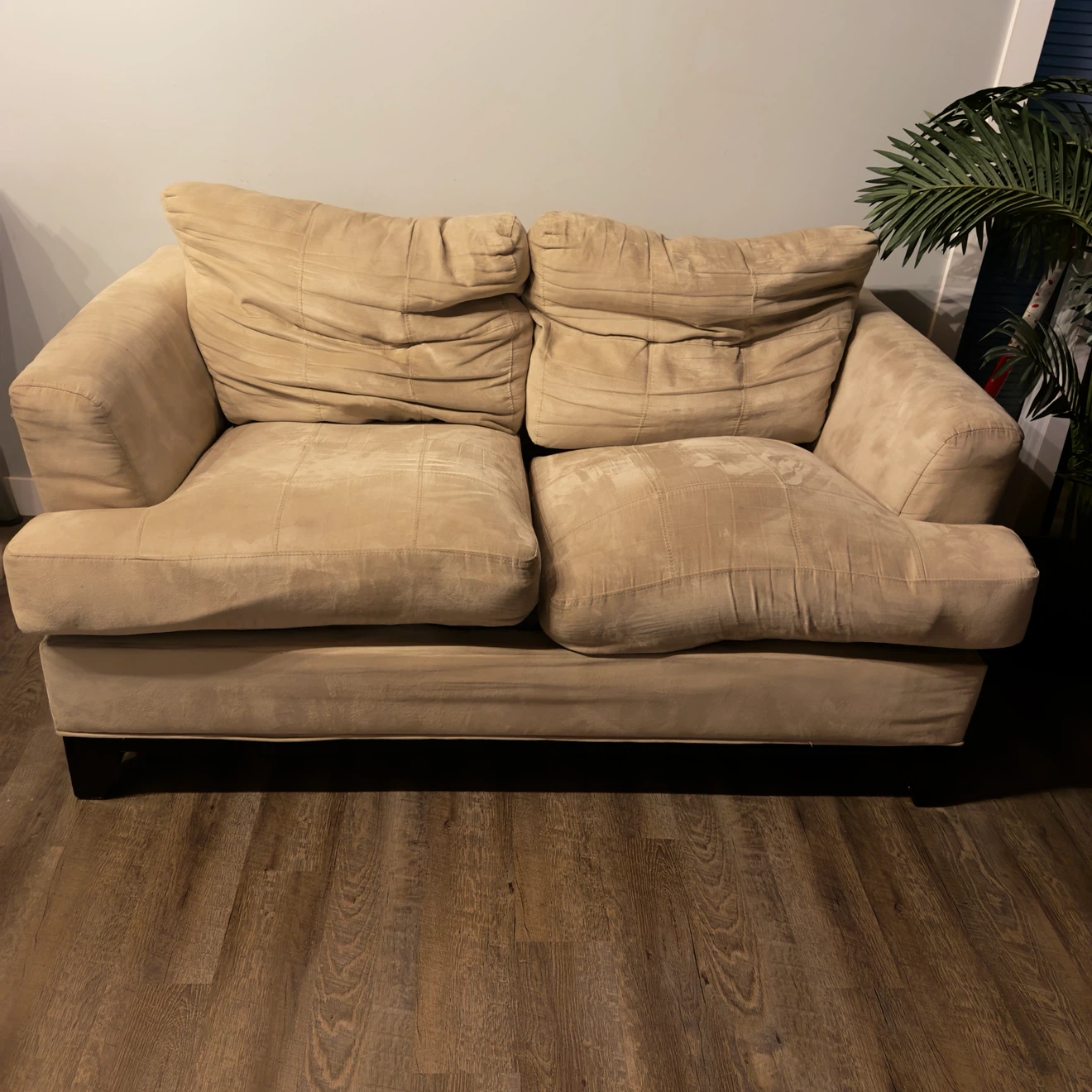 Beige Loveseat Sofa - photo 2