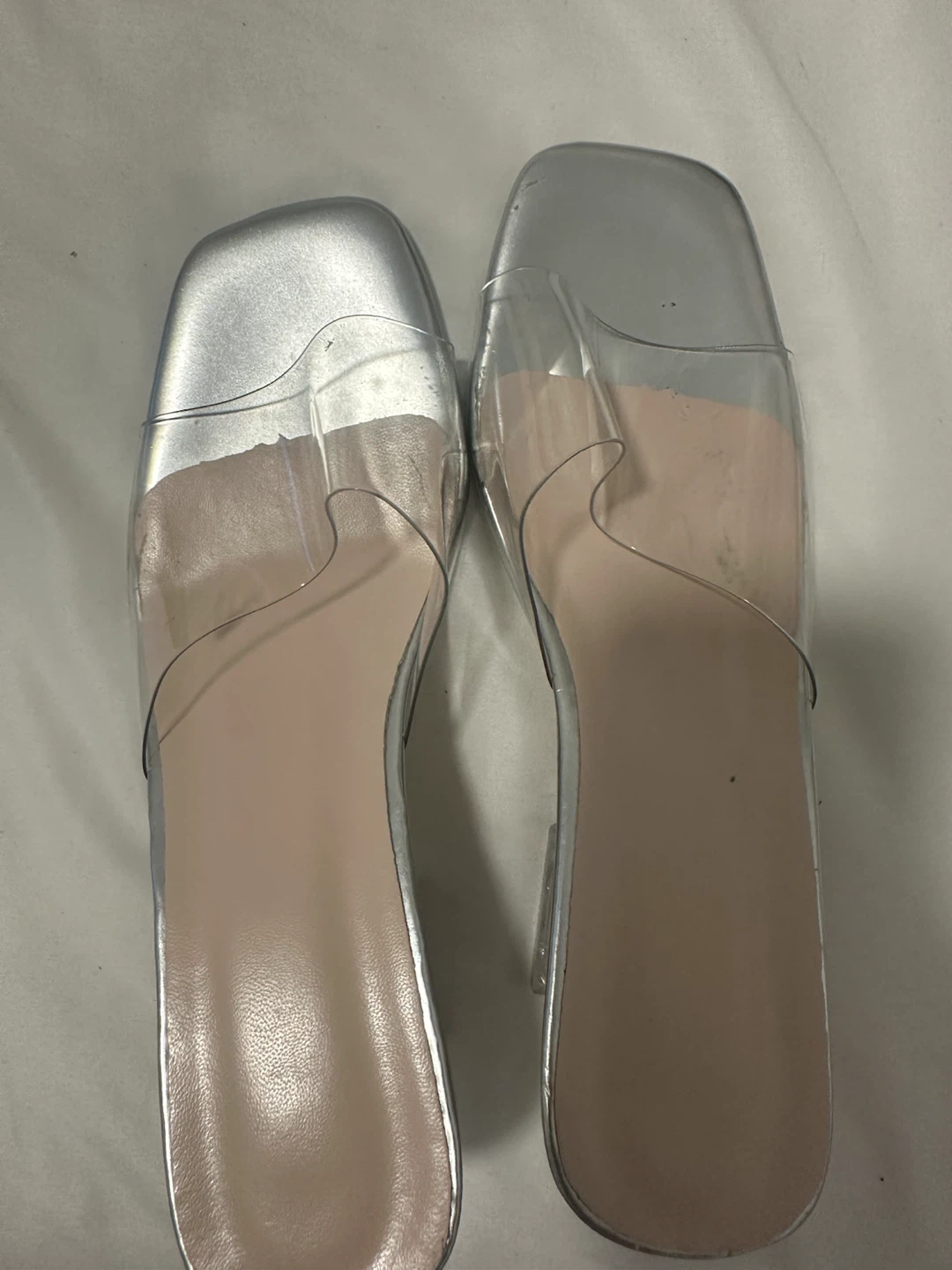 Silver Clear Strap Mules - photo 2