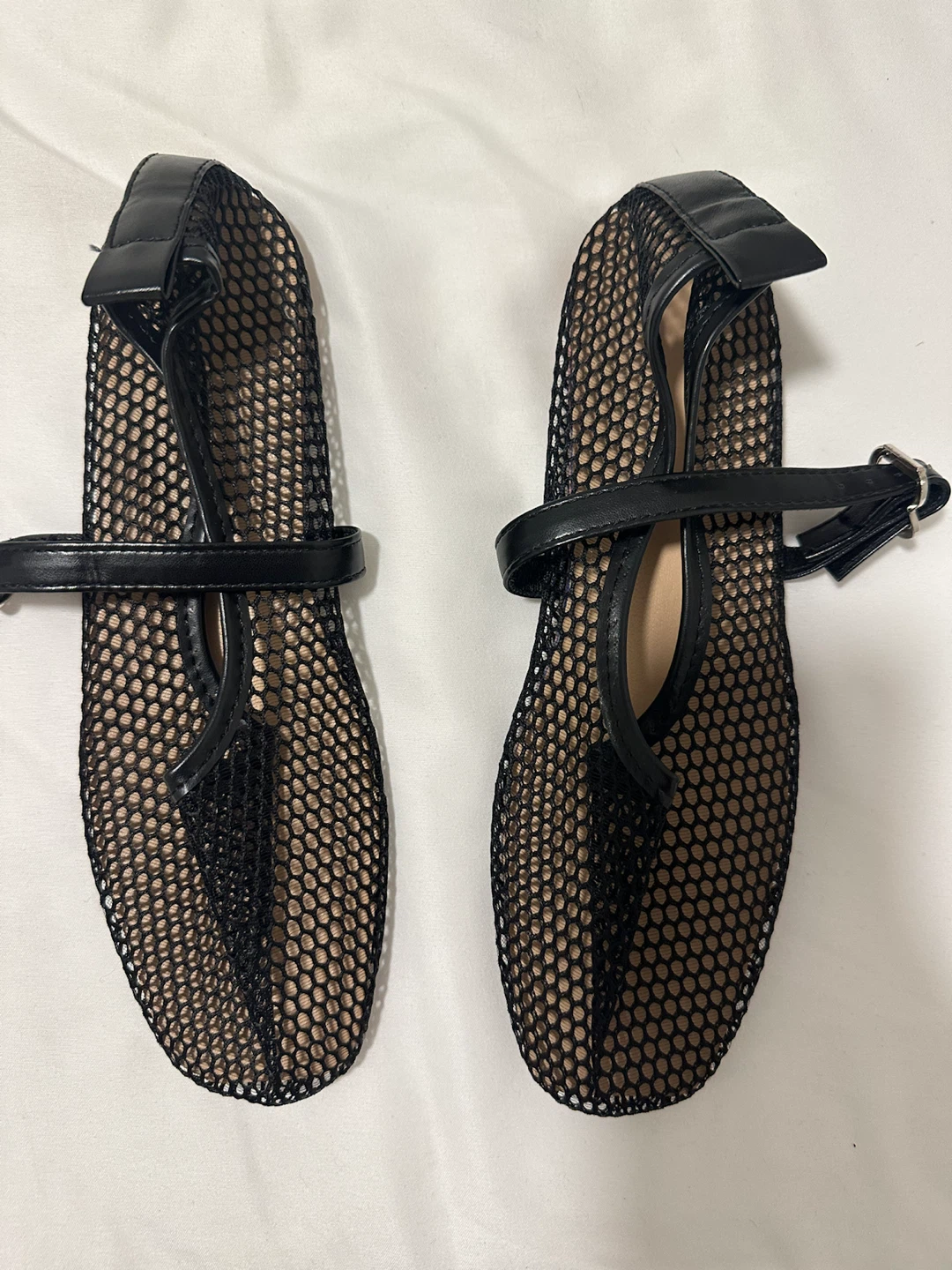 Black Mesh Flat Shoes - photo 2