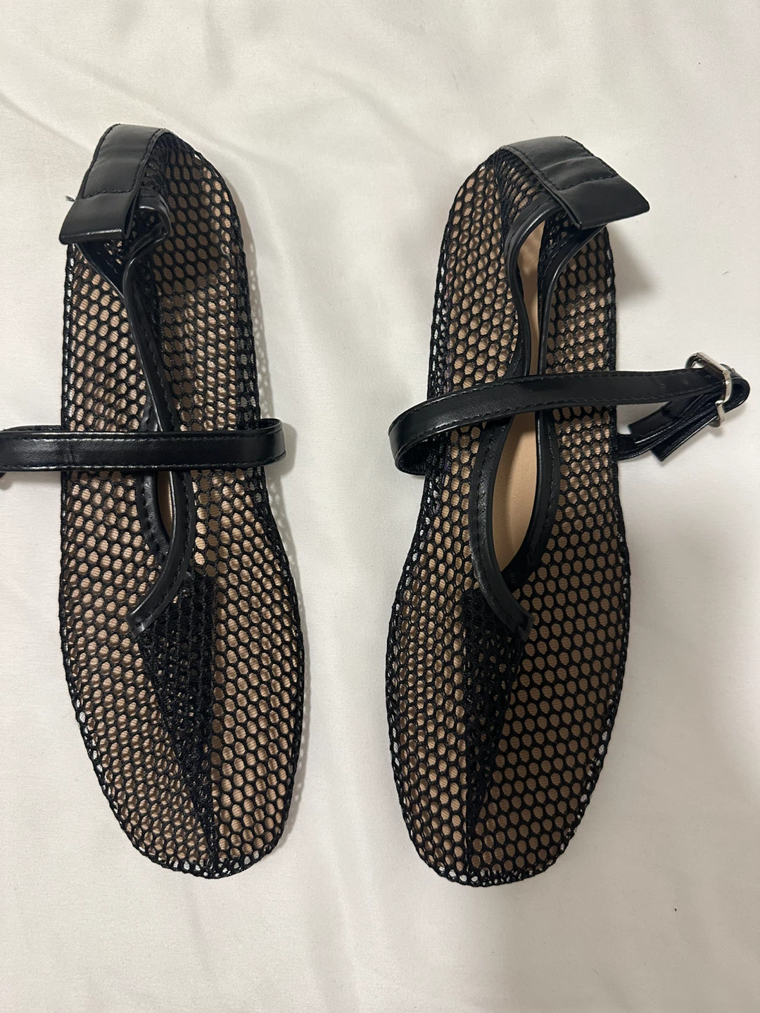 Black Mesh Flat Shoes - photo 3