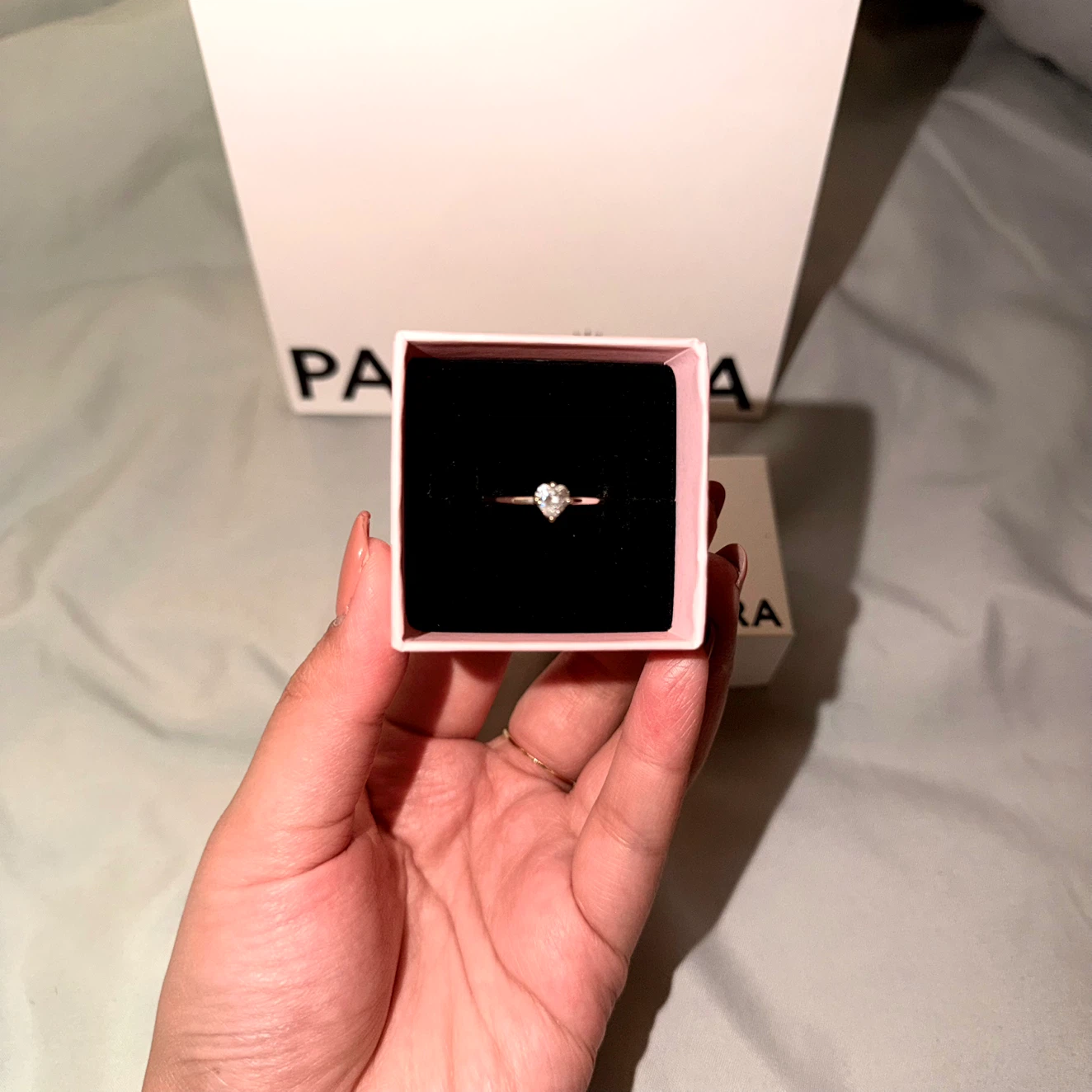 New Pandora Heart Solitaire Ring Size 6 - photo 3