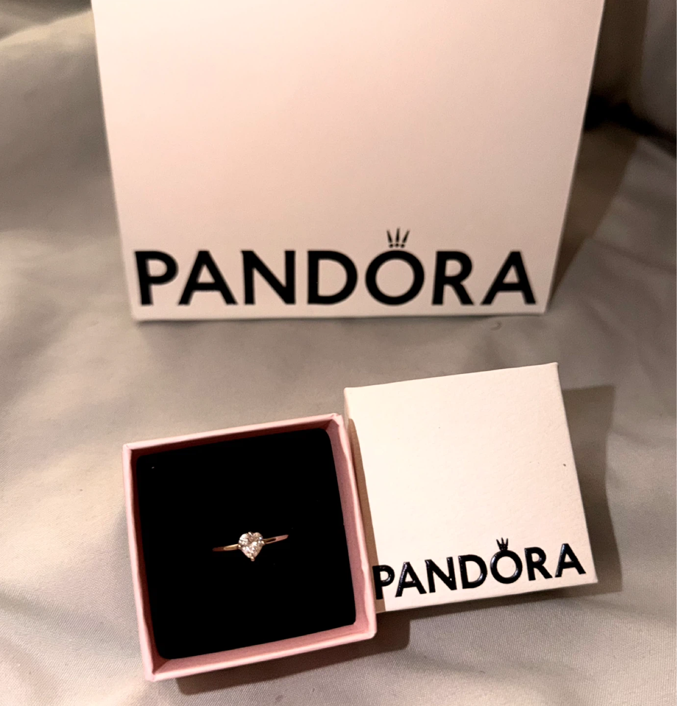 New Pandora Heart Solitaire Ring Size 6