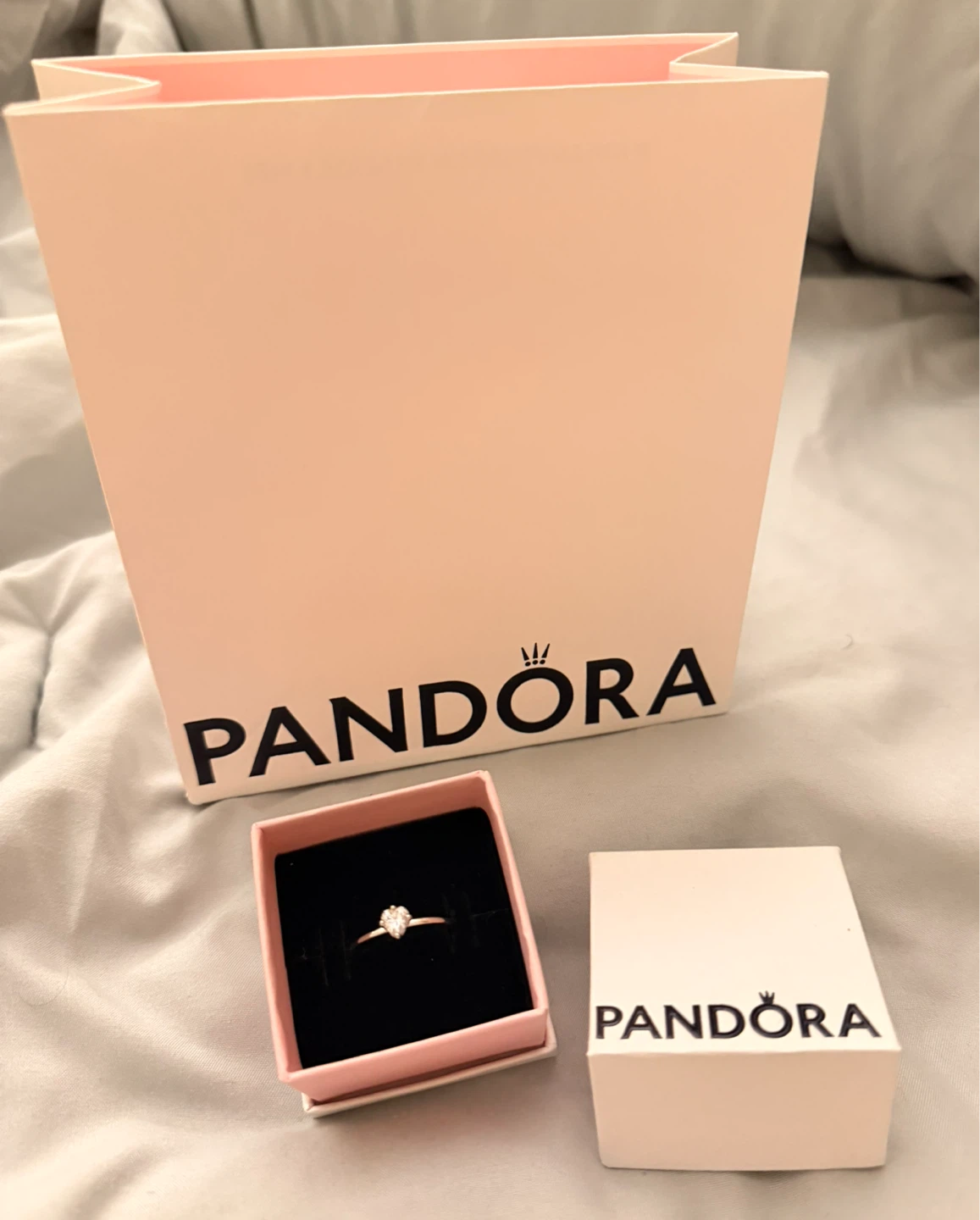 New Pandora Heart Solitaire Ring Size 6 - photo 2