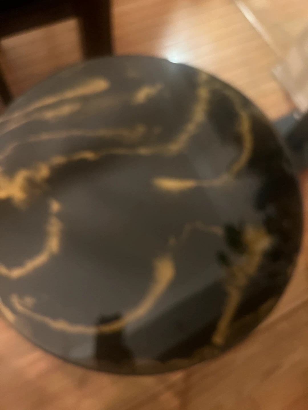 Round Black and Gold Side Table - photo 3