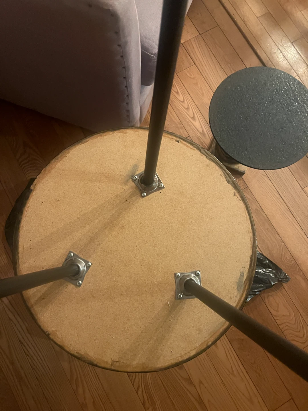 Round Black and Gold Side Table - photo 5