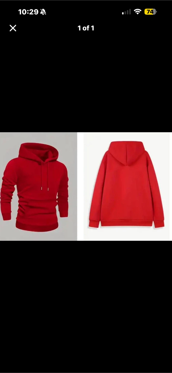 Brand New Red Solid Colour Hoodie. Size XL