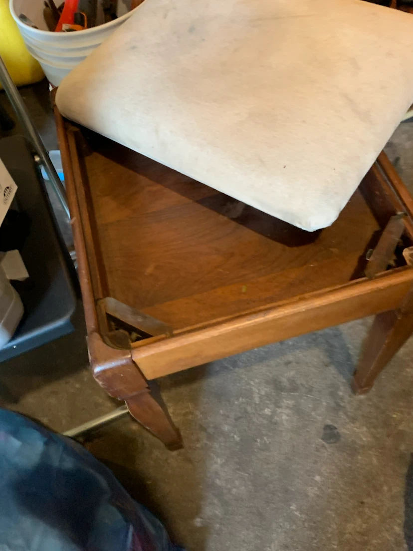 Antique Padded Stool