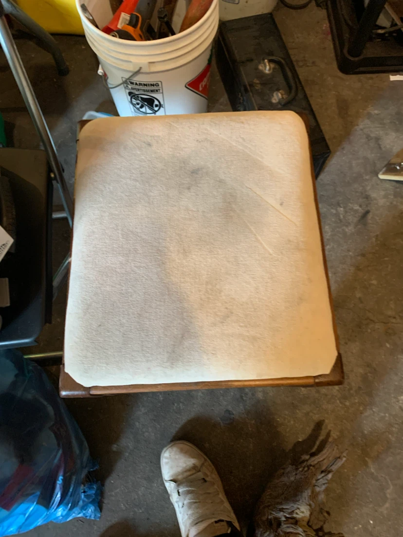 Antique Padded Stool - photo 2