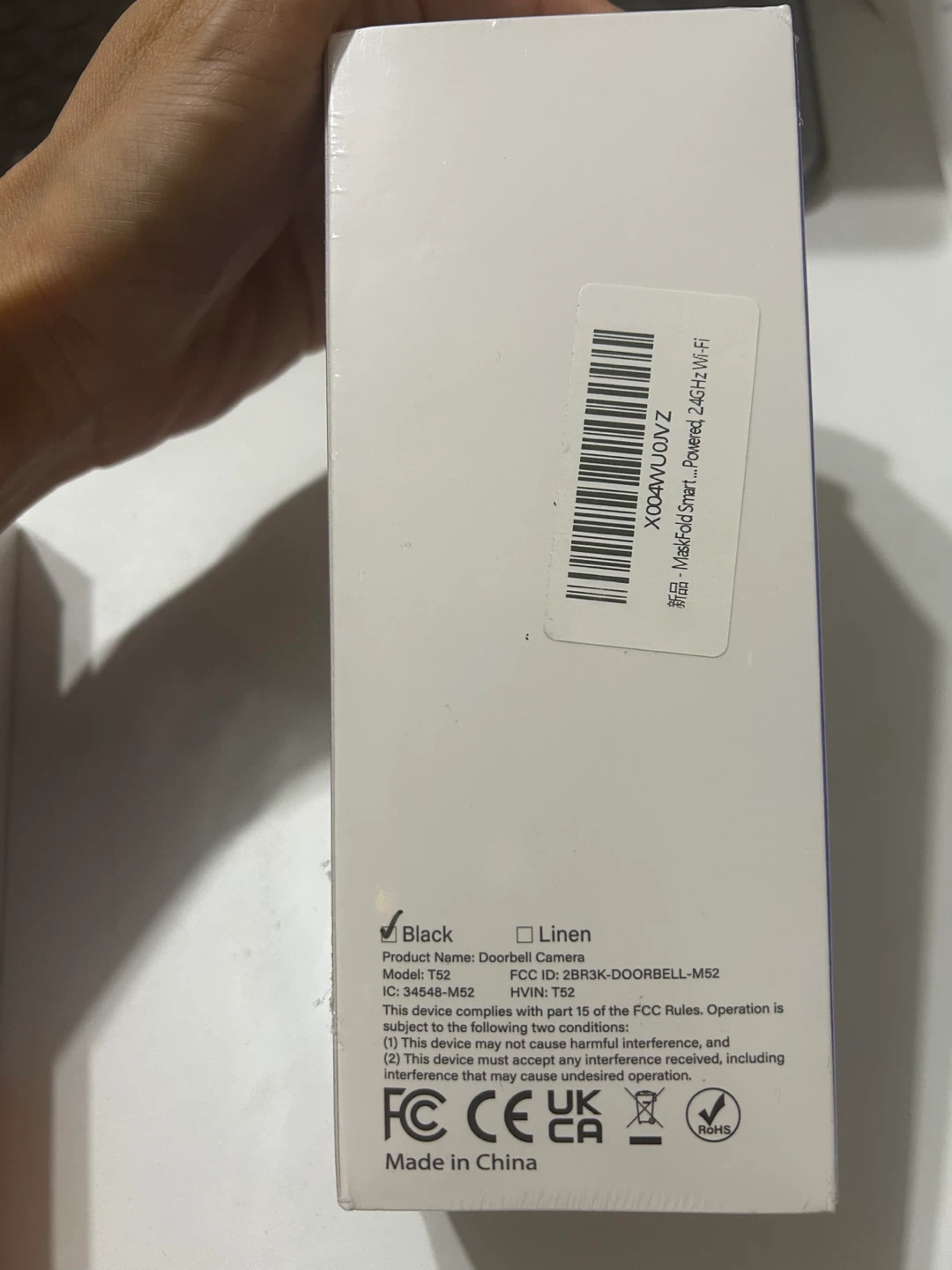 Brand New Smart Doorbell Camera - Black - photo 3