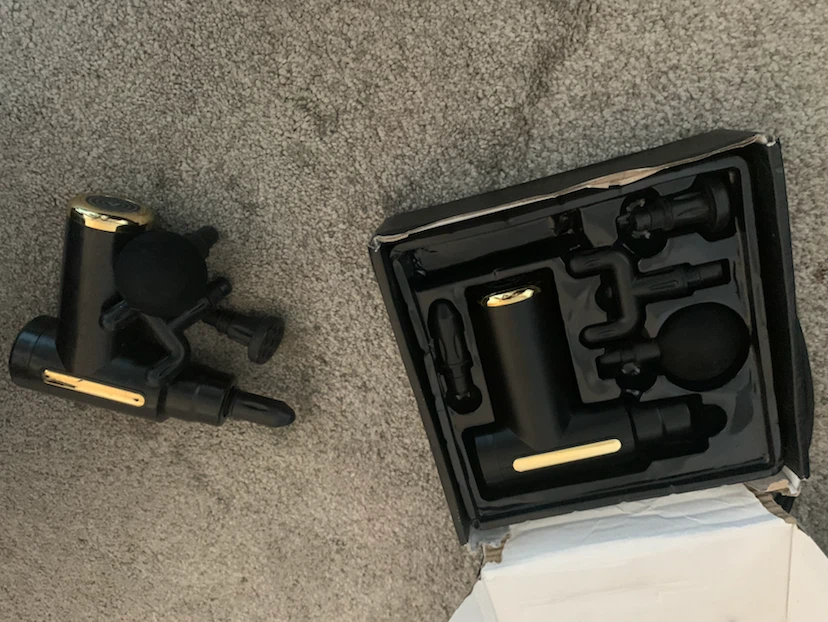 2 Black Massage Gun with Attachments