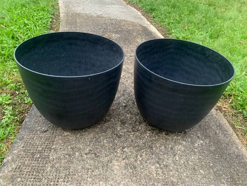 Set of four Black Planters