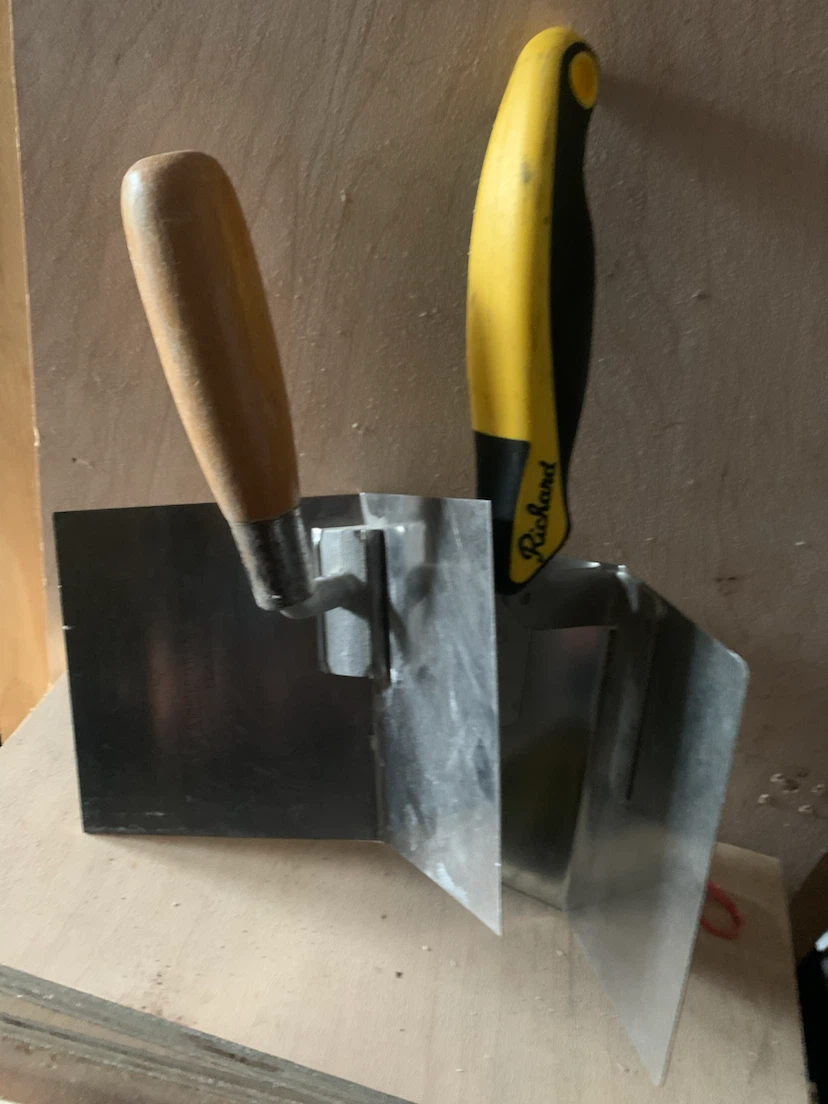 Richard and Wood Handle Corner Trowels