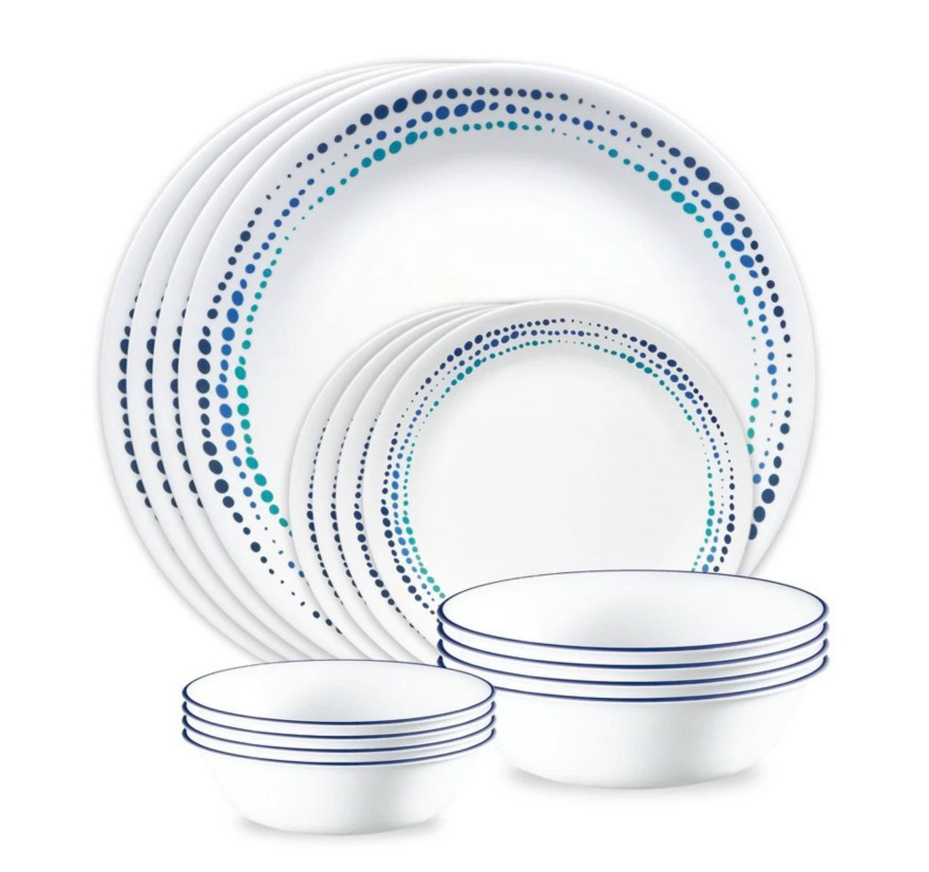Corelle Ocean Blues 16-Piece Dinnerware Set