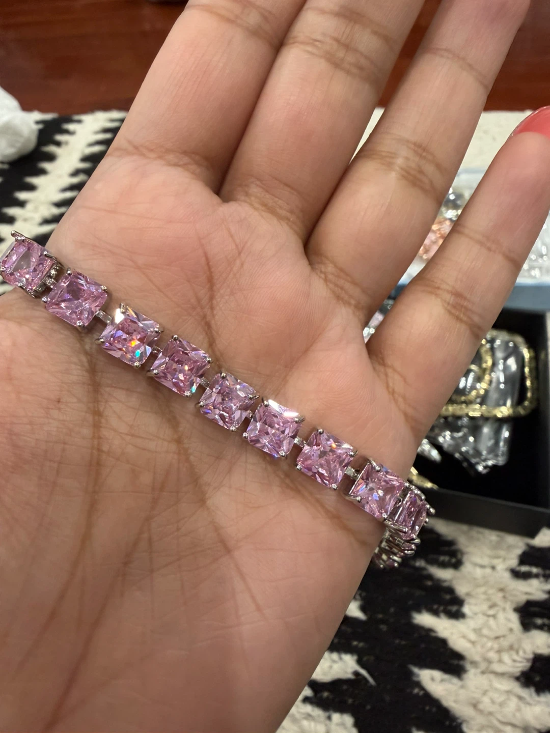 Pink Tennis Bracelet