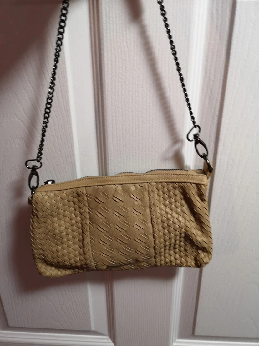 Tan Woven Crossbody Bag - photo 2