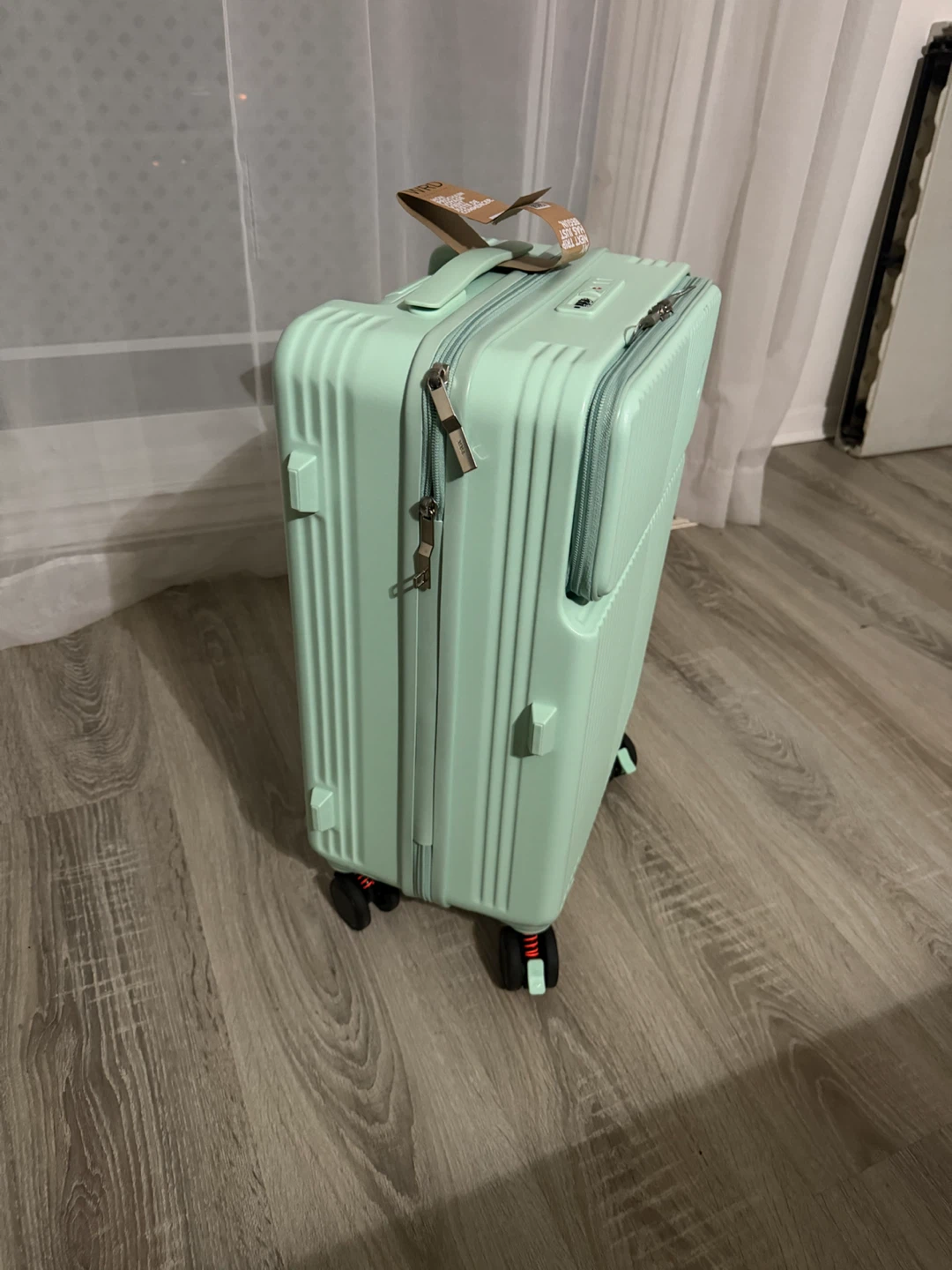 Mint Green Travel Carry-On Suitcase - photo 2