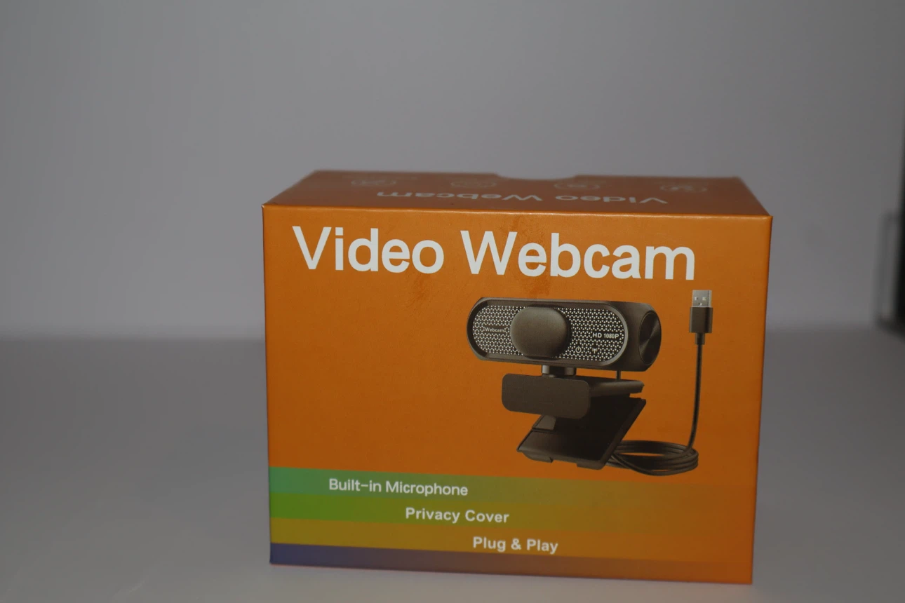 1080P HD Video Webcam with Built-in Microphone - Black