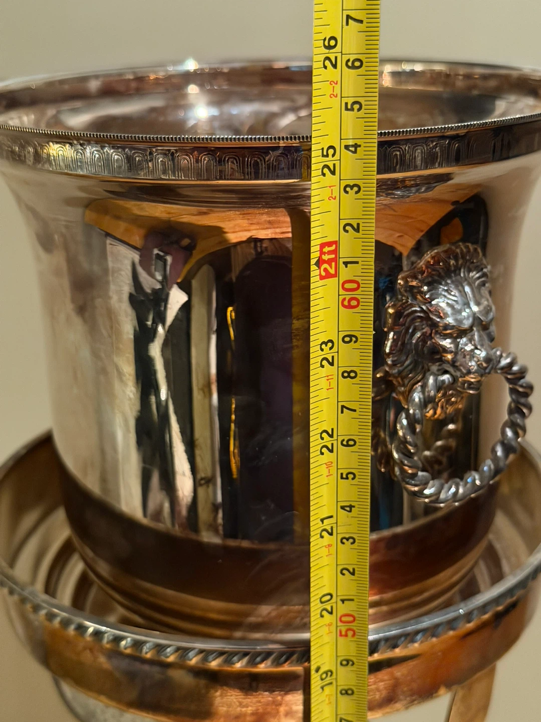 Silver-Plated Wine Cooler with Stand - photo 4