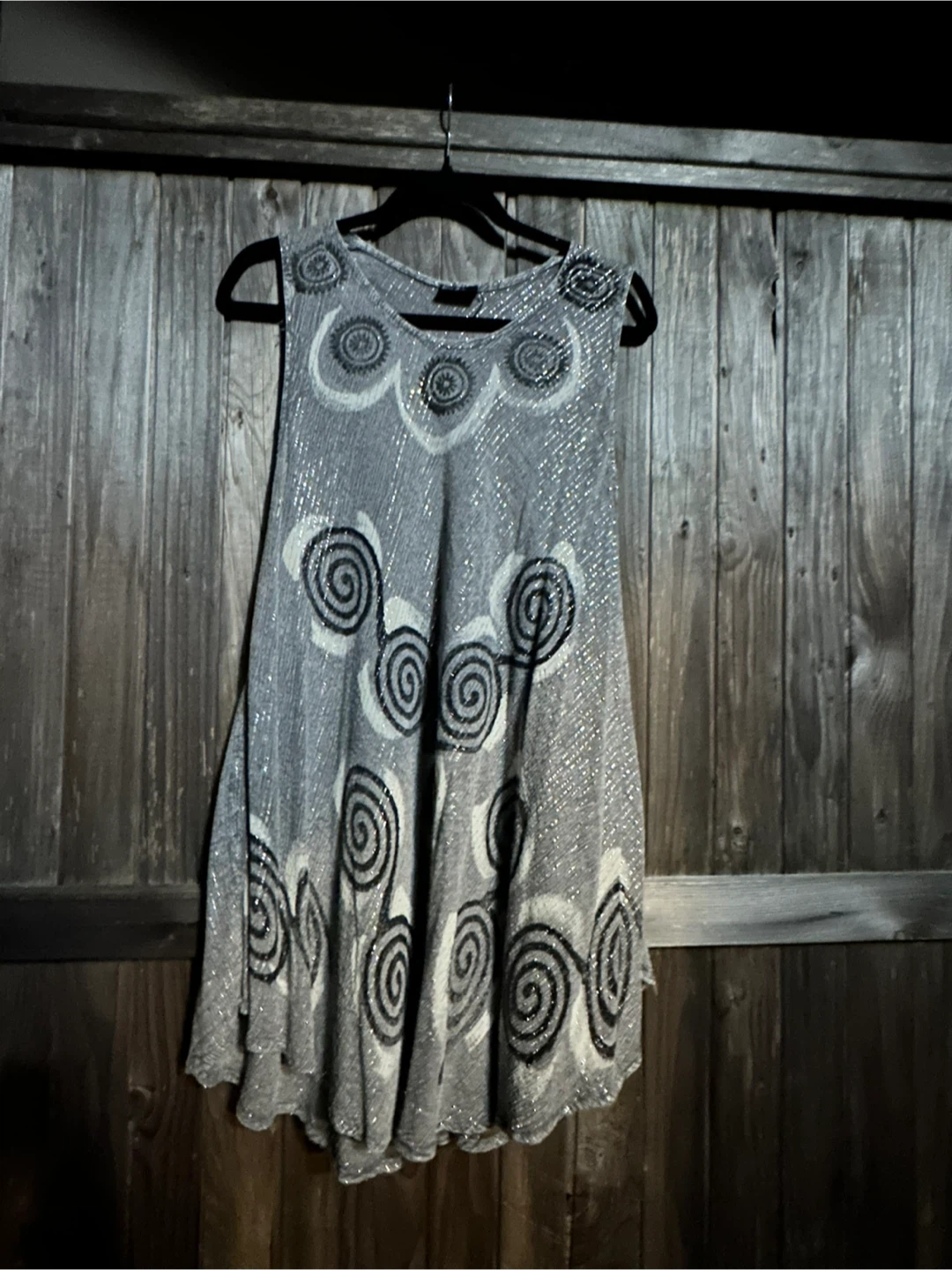 Shiva Fashions Silver Spiral Sleeveless Dress - photo 3