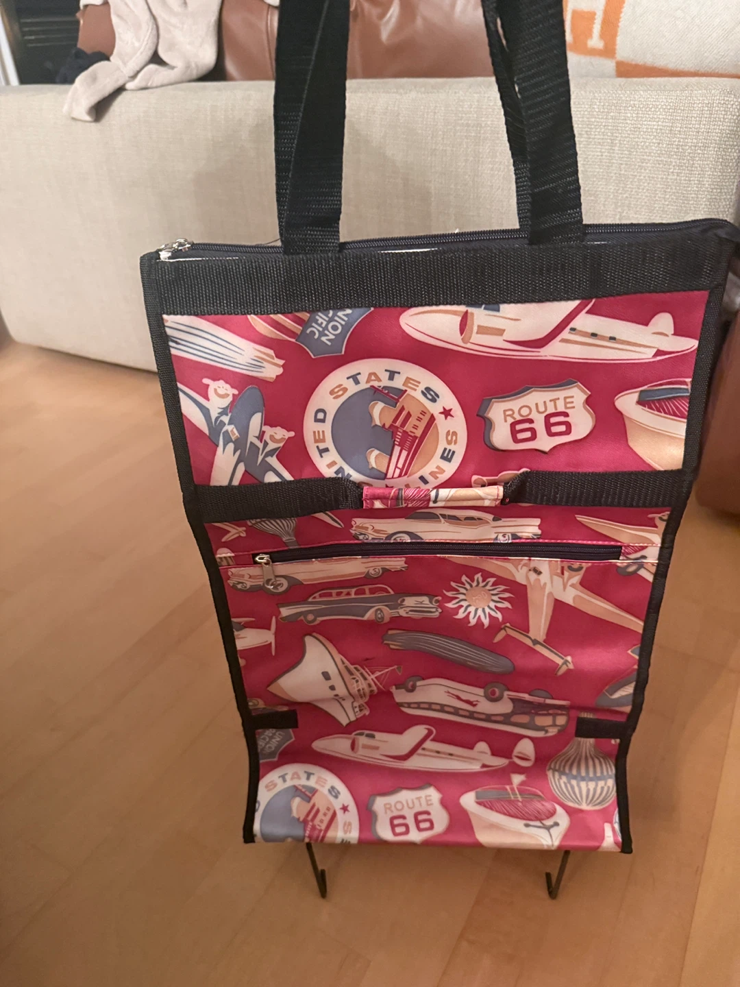 Foldable rolling shopping bag