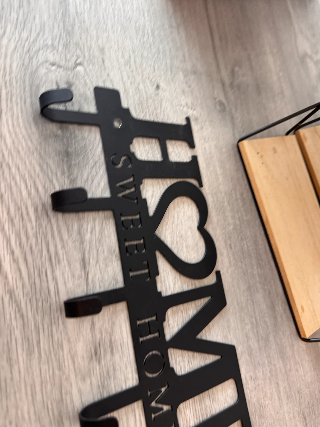 Black Metal "Sweet Home" Key Holder - photo 2