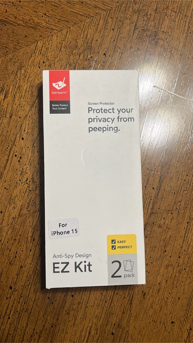 Bersem Privacy Screen Protector 2 Pack for iPhone 15 - photo 2
