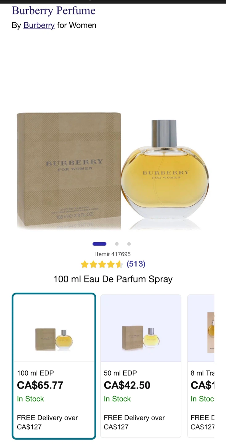 Burberry for Women Eau de Parfum