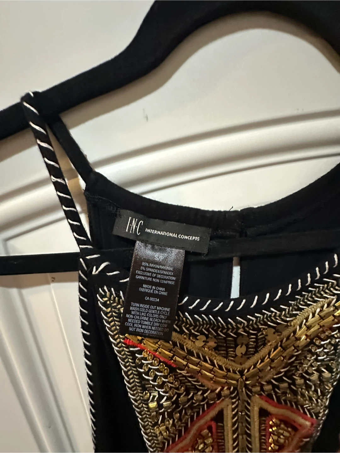 INC International Concepts Beaded Black Dress - photo 2