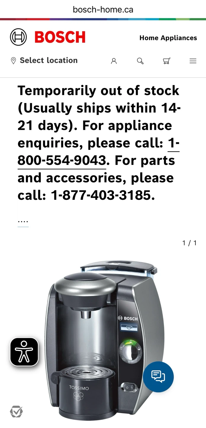 Bosch Tassimo T65 Coffee Brewer