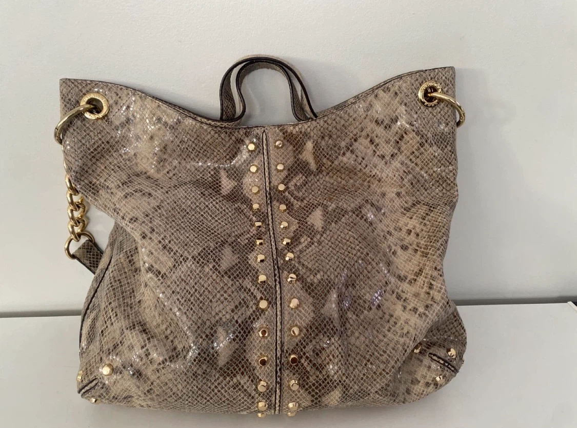 Michael Kors Snakeskin Studded Tote Bag - photo 3