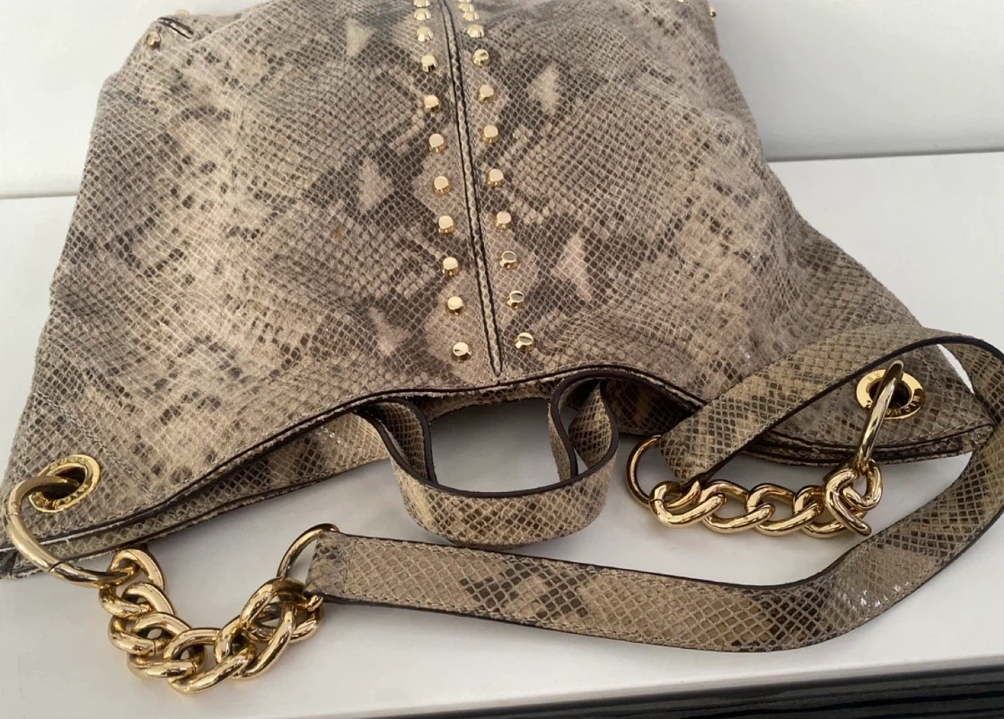 Michael Kors Snakeskin Studded Tote Bag - photo 5