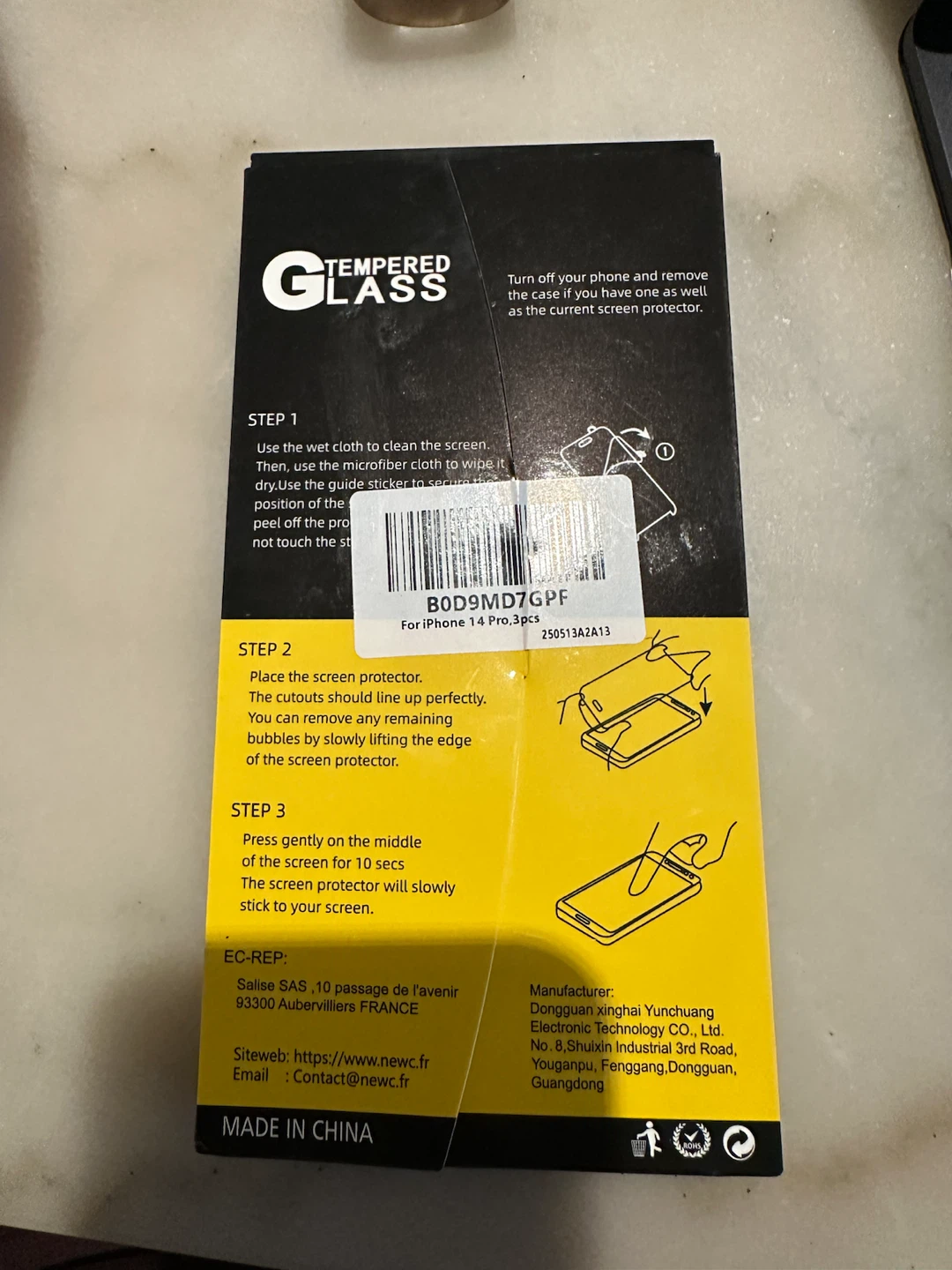 NEW'C Premium Glass Screen Protector for iPhone 14 Pro - photo 2