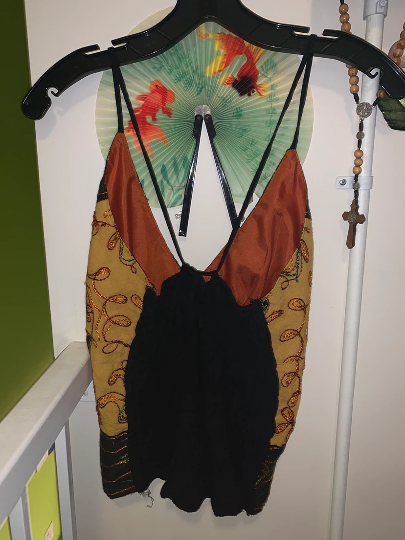 Earthy Boho Strap top possibly vintage - photo 3